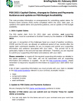 Briefing Note 41: 2021 Capital Claims